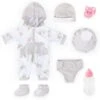 Deluxe Puppenkleidung Set 7-tlg. Grau Von Bayer, 40-46 Cm -TONIES Geschäft 25344387 01