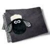 Nici 40142 Plüschdecke Shaun Das Schaf +Kopf Allover Schwarz / Weiß 175 X 140cm -TONIES Geschäft 40141pt