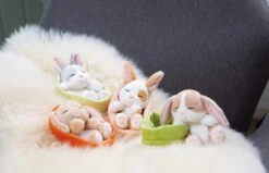 Nici 48708 Sleeping Pets Bunnies Hase Karamell 12cm Schlafend Im Körbchen Peach -TONIES Geschäft 48706 10 48707 48708 48709 Milieu 2048x1318
